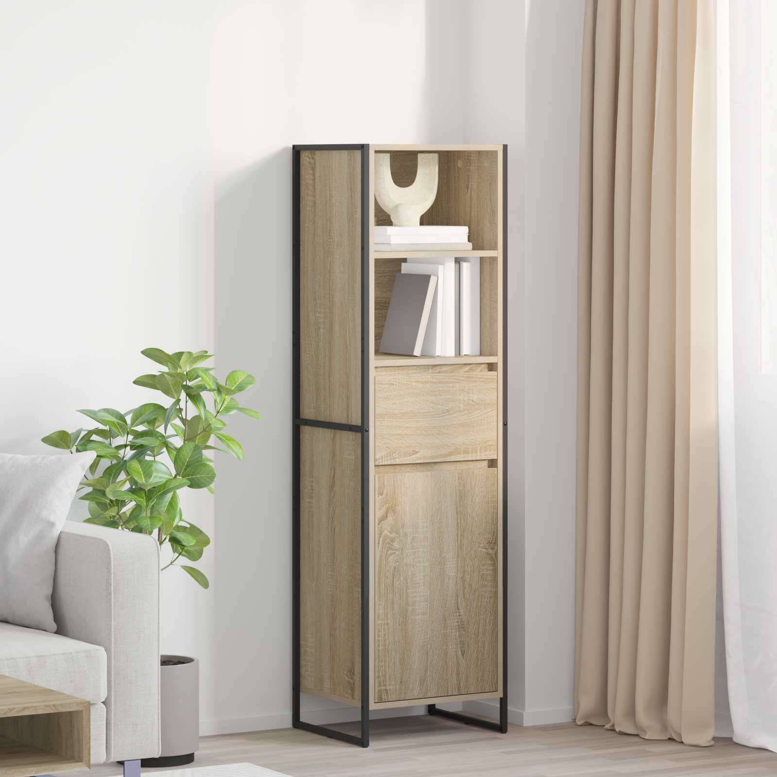 Sonoma Bücherregal Holzwerkstoff 43x36x150,5 cm