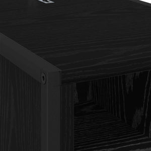 vidaXL Table de chevet Noir aspect chêne 39,5 x 30 x 50 cm Bois d'ingénierie