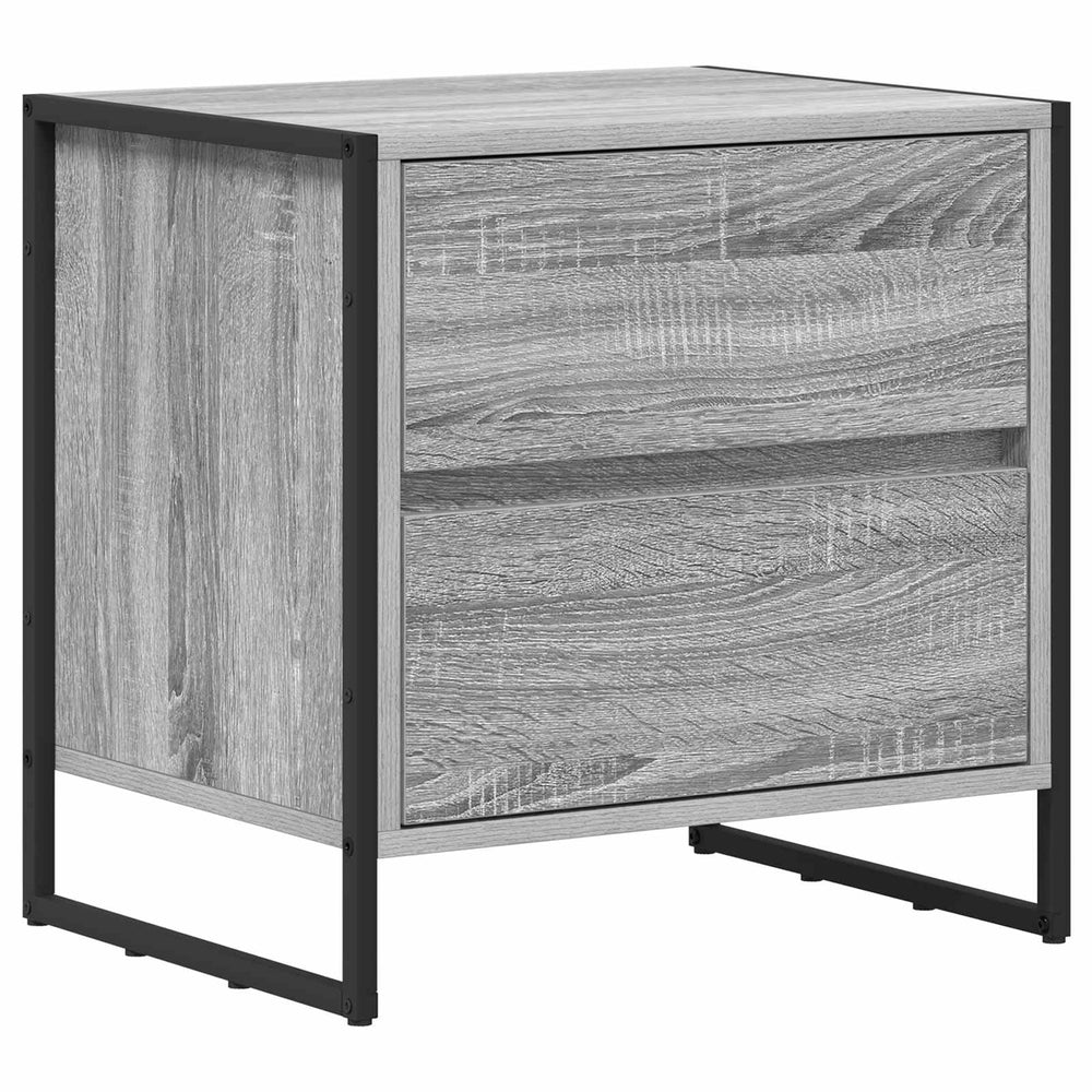 Grauer Nachttisch Sonoma, 50 cm