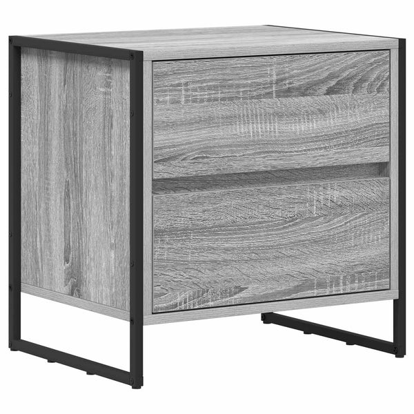 Grauer Nachttisch Sonoma, 50 cm