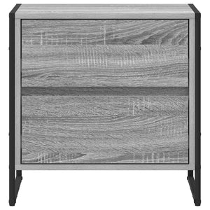 Grauer Nachttisch Sonoma, 50 cm