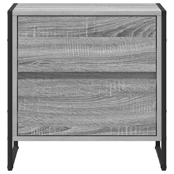 Grauer Nachttisch Sonoma, 50 cm