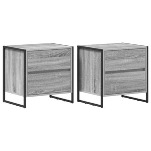 Nachttisch 2er Set Grau Sonoma 50cm