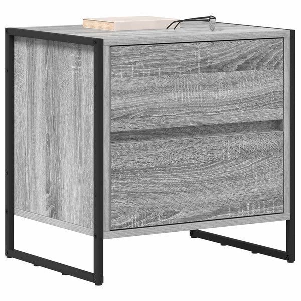 Nachttisch 2er Set Grau Sonoma 50cm