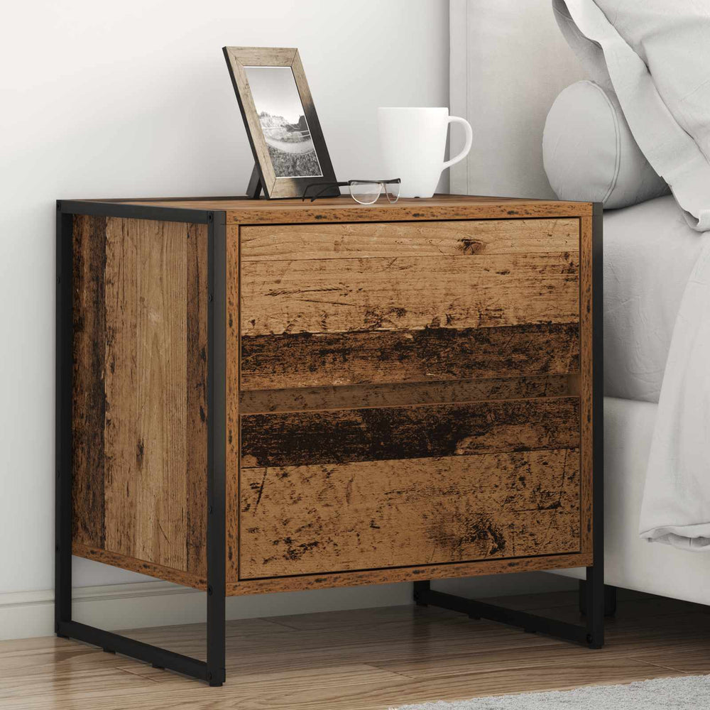vidaXL Bedside Table Reclaimed Wood 50 x 39.5 x 50 cm Engineered Wood