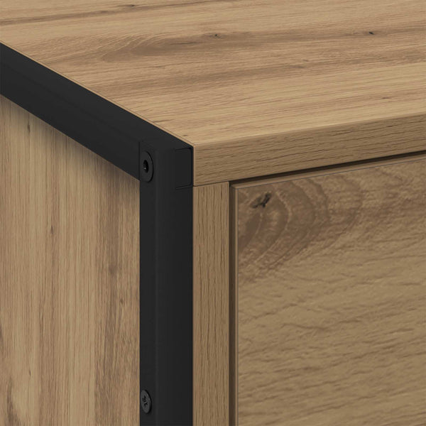 vidaXL Table de chevet 2 pcs Chêne artisanal 50 x 39,5 x 50 cm