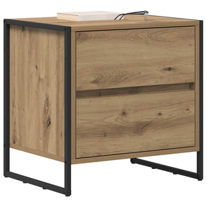 vidaXL Table de chevet 2 pcs Chêne artisanal 50 x 39,5 x 50 cm