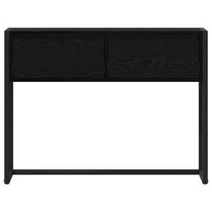 vidaXL Table console noir aspect chêne 100 x 36 x 75 cm