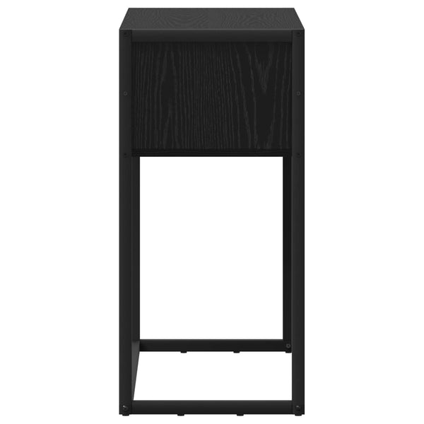 vidaXL Table console noir aspect chêne 100 x 36 x 75 cm