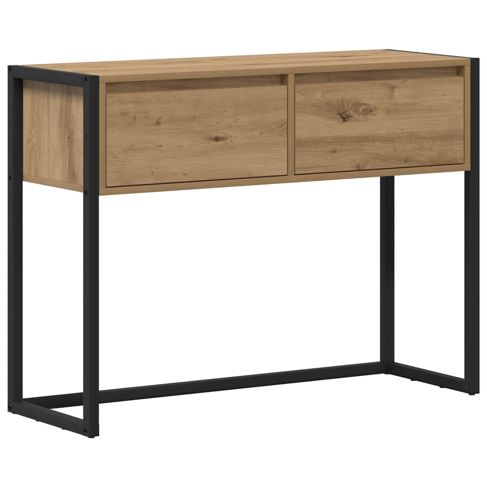 Beistelltisch Eiche mit Stauraum 100x36x75 cm