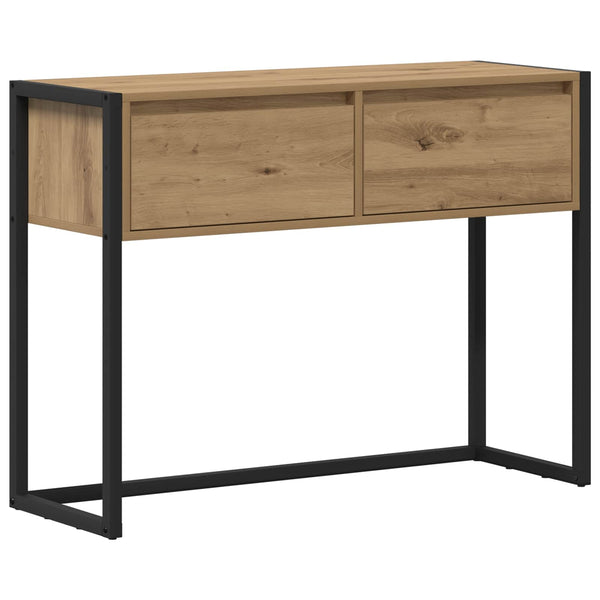 vidaXL Table console avec espace de rangement Chêne de 100 x 36 x 75 cm