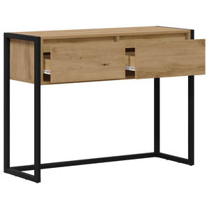 vidaXL Table console avec espace de rangement Chêne de 100 x 36 x 75 cm