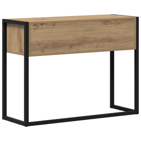 vidaXL Table console avec espace de rangement Chêne de 100 x 36 x 75 cm