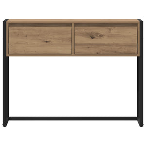 vidaXL Table console avec espace de rangement Chêne de 100 x 36 x 75 cm