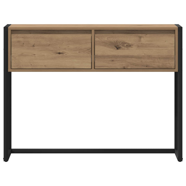 vidaXL Table console avec espace de rangement Chêne de 100 x 36 x 75 cm