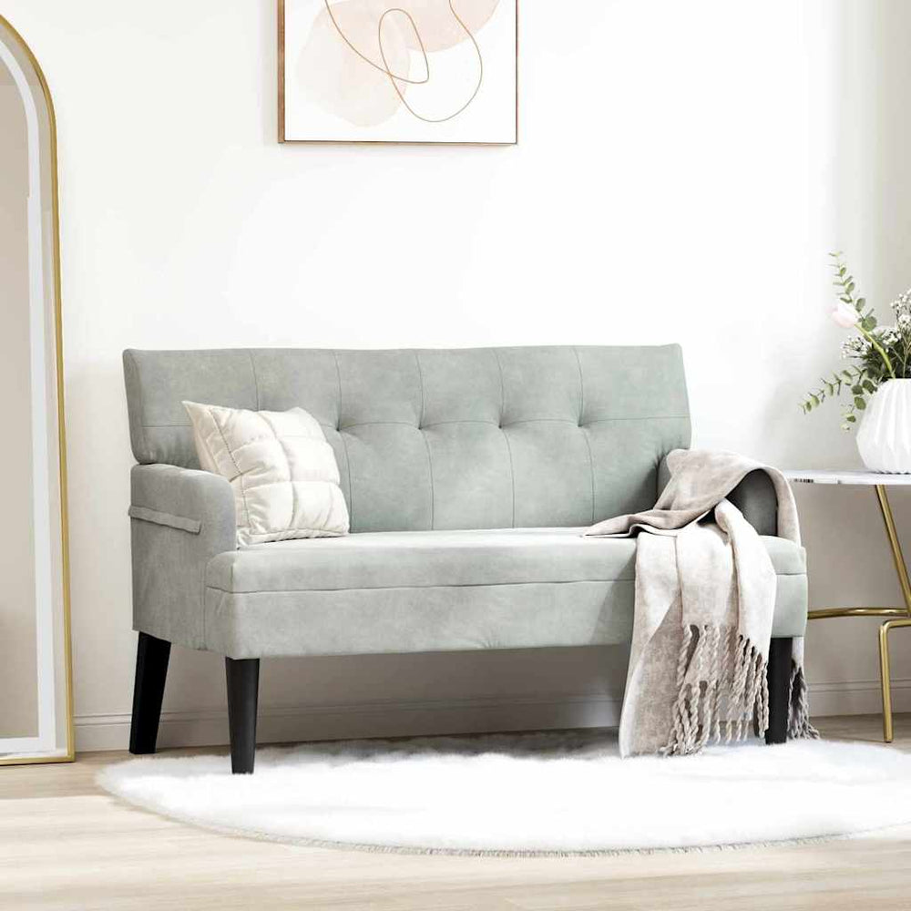 Chesterfield Bank Hellgrau Samt