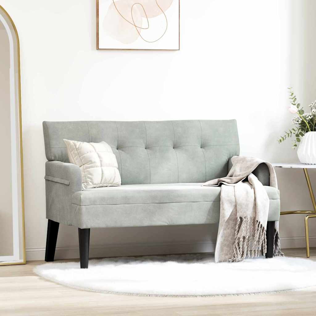 Chesterfield Bank Hellgrau Samt
