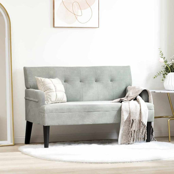 Chesterfield Bank Hellgrau Samt