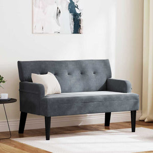 Chesterfield Bank Dunkelgrau Samt