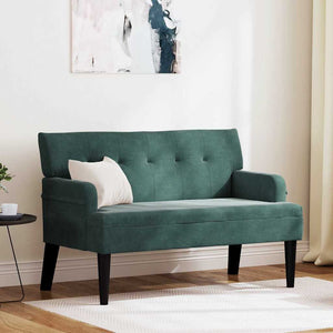 Chesterfield Bank Dunkelgrün Samt 112 cm