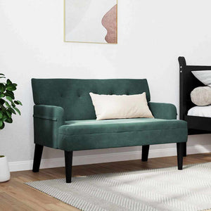 Chesterfield Bank Dunkelgrün Samt 112 cm