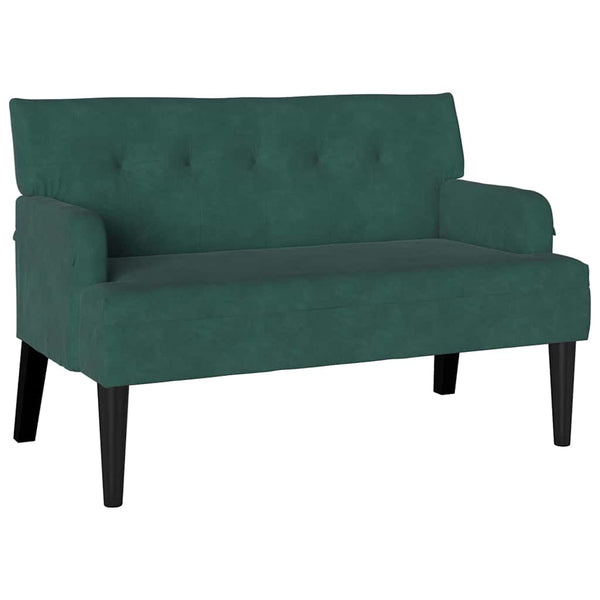 Chesterfield Bank Dunkelgrün Samt 112 cm
