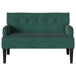 Chesterfield Bank Dunkelgrün Samt 112 cm
