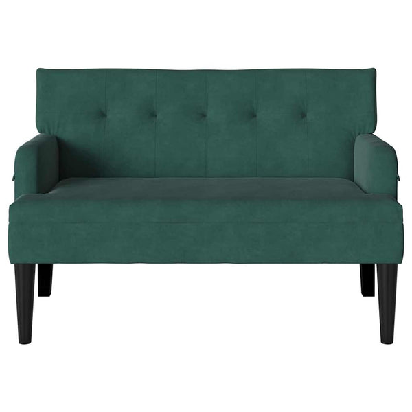 Chesterfield Bank Dunkelgrün Samt 112 cm