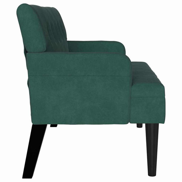 Chesterfield Bank Dunkelgrün Samt 112 cm