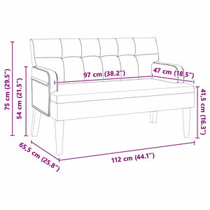Chesterfield Bank Dunkelgrün Samt 112 cm