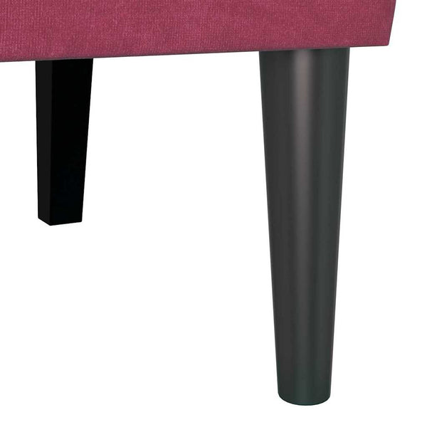 Chesterfield Bank Weinrot Samt 112 cm