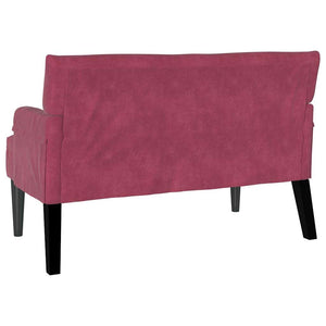 Chesterfield Bank Weinrot Samt 112 cm
