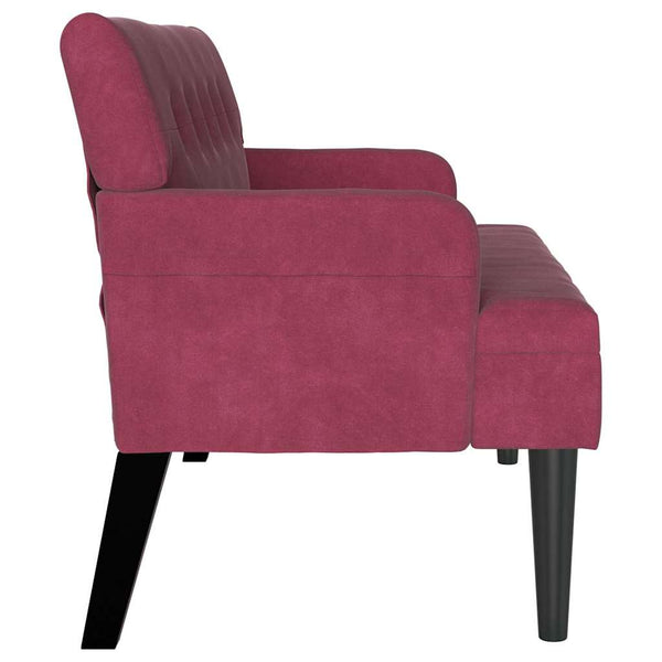 Chesterfield Bank Weinrot Samt 112 cm
