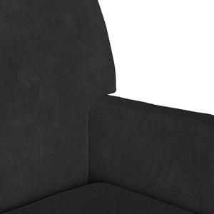 Schwarze Chesterfield Samtbank, 112 cm