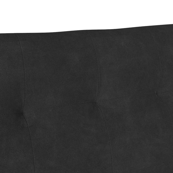 Schwarze Chesterfield Samtbank, 112 cm