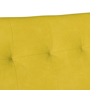 Gelbe Chesterfield Samtbank 112 cm