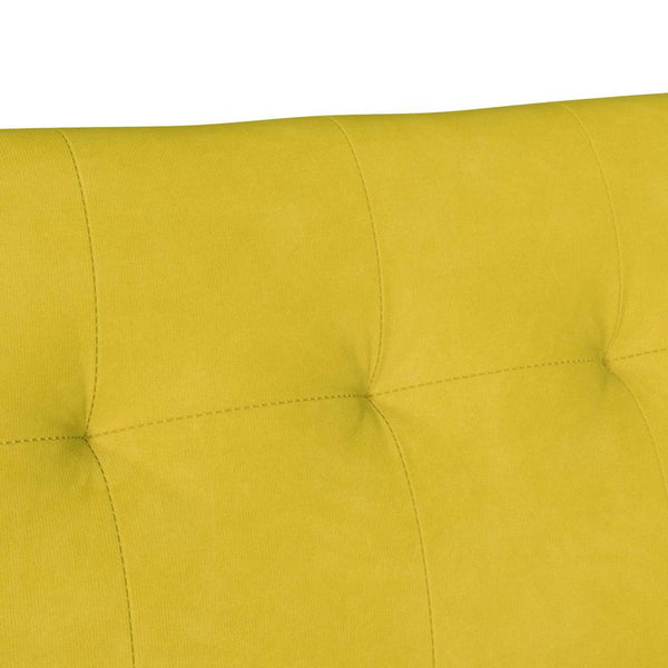 Gelbe Chesterfield Samtbank 112 cm