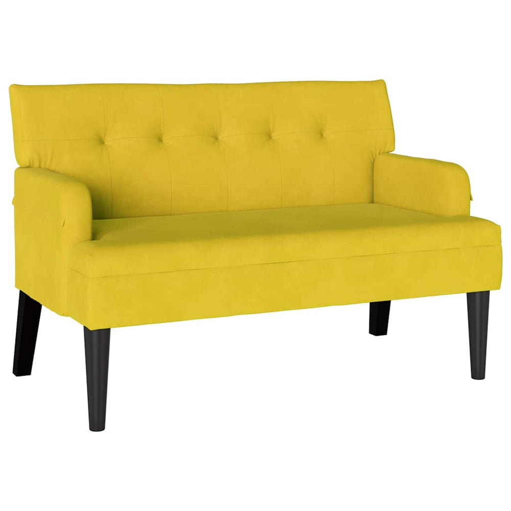 Gelbe Chesterfield Samtbank 112 cm