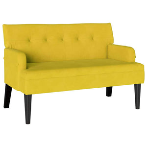 Gelbe Chesterfield Samtbank 112 cm