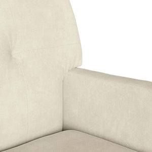 Chesterfield Bank Creme Samt 112 cm