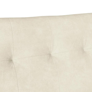 Chesterfield Bank Creme Samt 112 cm