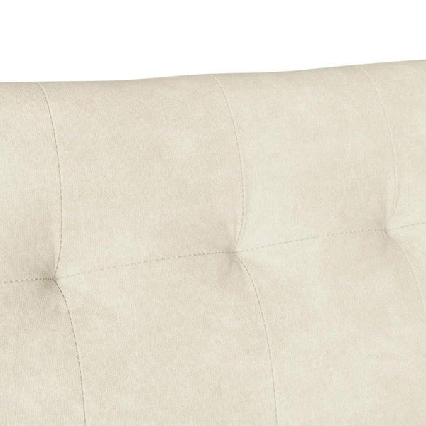 Chesterfield Bank Creme Samt 112 cm