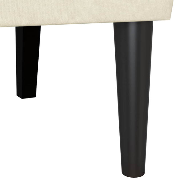 Chesterfield Bank Creme Samt 112 cm