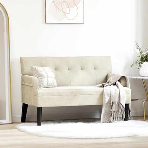 Chesterfield Bank Creme Samt 112 cm