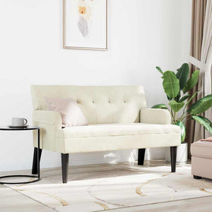 Chesterfield Bank Creme Samt 112 cm