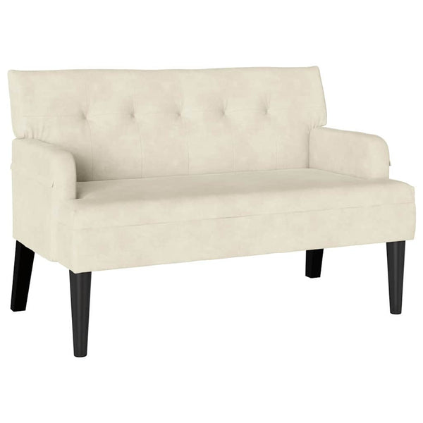 Chesterfield Bank Creme Samt 112 cm