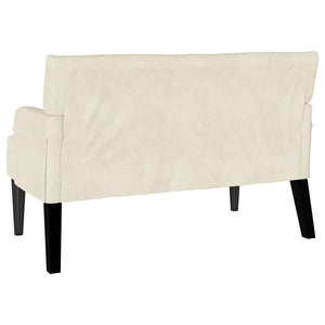 Chesterfield Bank Creme Samt 112 cm
