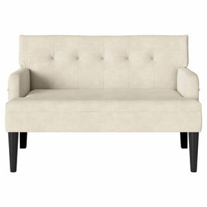 Chesterfield Bank Creme Samt 112 cm