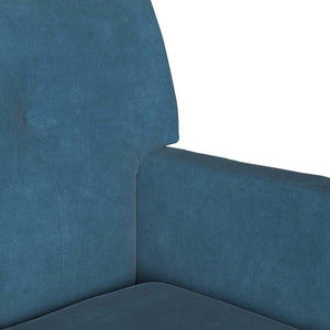 Blaue Chesterfield Samt Bank 112 cm