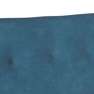 Blaue Chesterfield Samt Bank 112 cm
